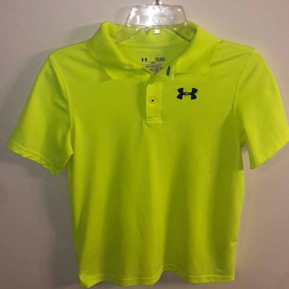 Neon green under armor golf shirt in great condition!